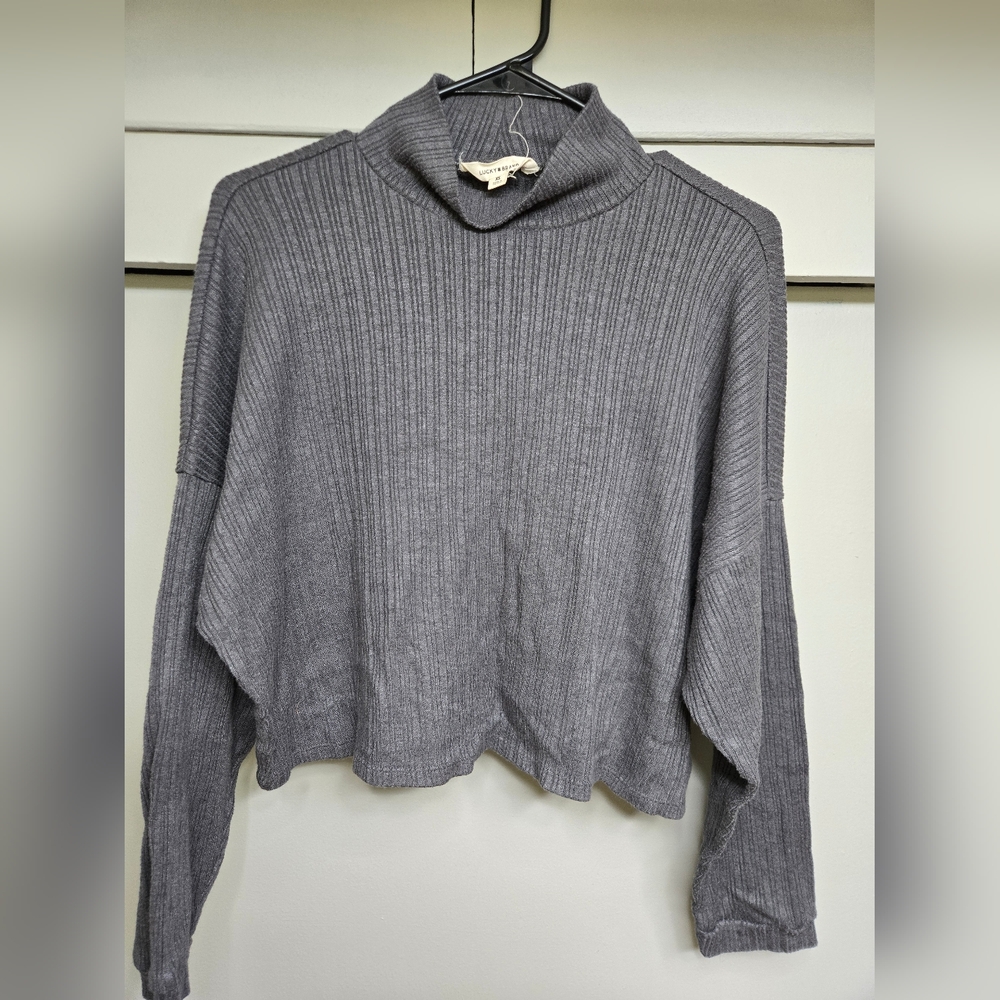 Lucky Brand Gray Turtleneck Sweater